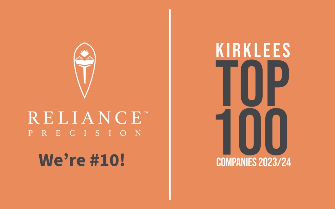 Reliance Placed 10th in Kirklees Top 100 Companies 2023/24 List